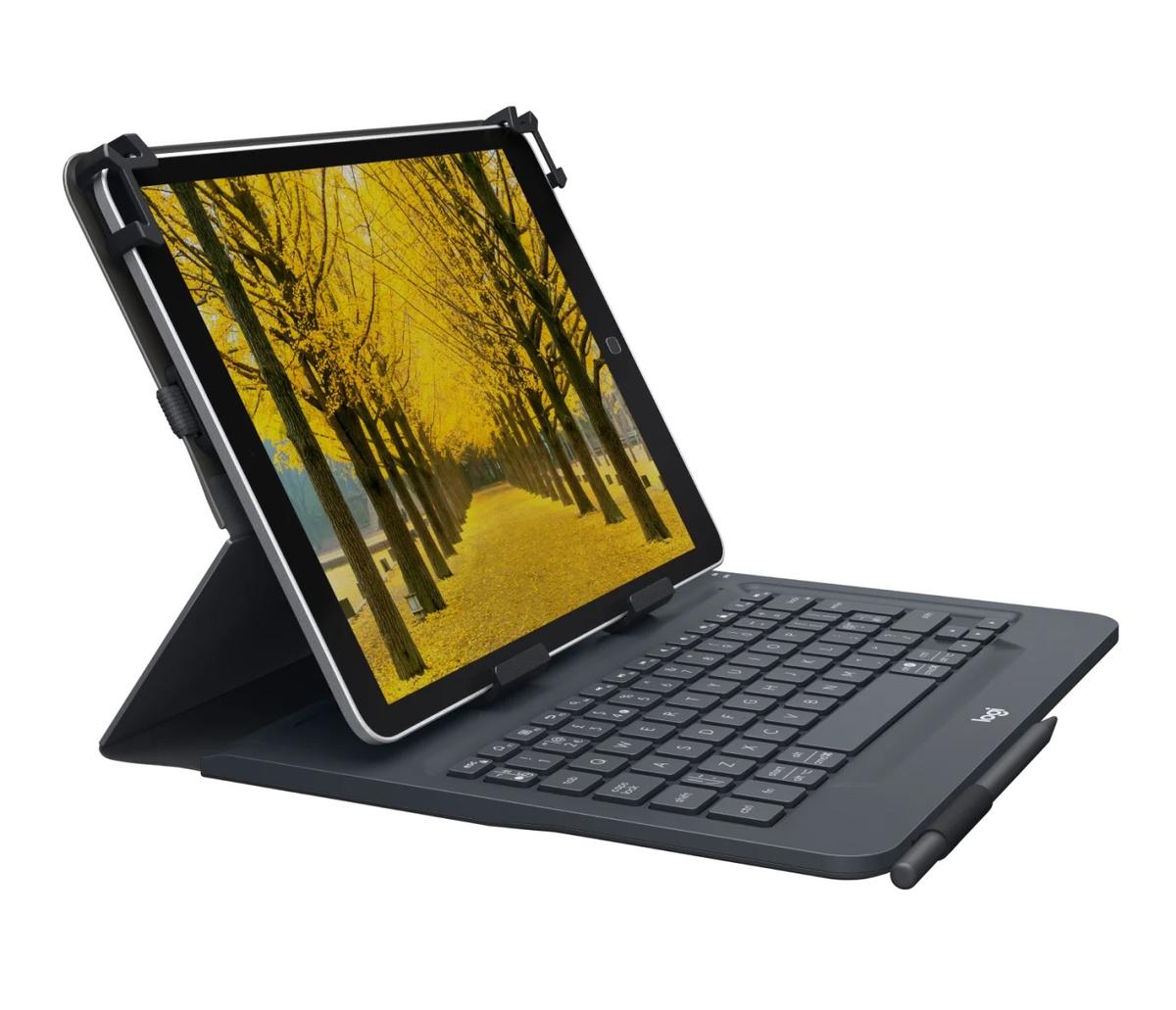 Logitech Universal Folio Keyboard case with Bluetooth for 9-10 inch Apple, Android