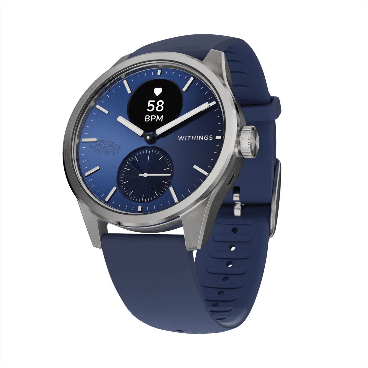 Withings Scanwatch 2 / 42mm (Activity, Sleep Tracker, ECG, Temperature, SPO2 / Stainless steel, fkm wristband