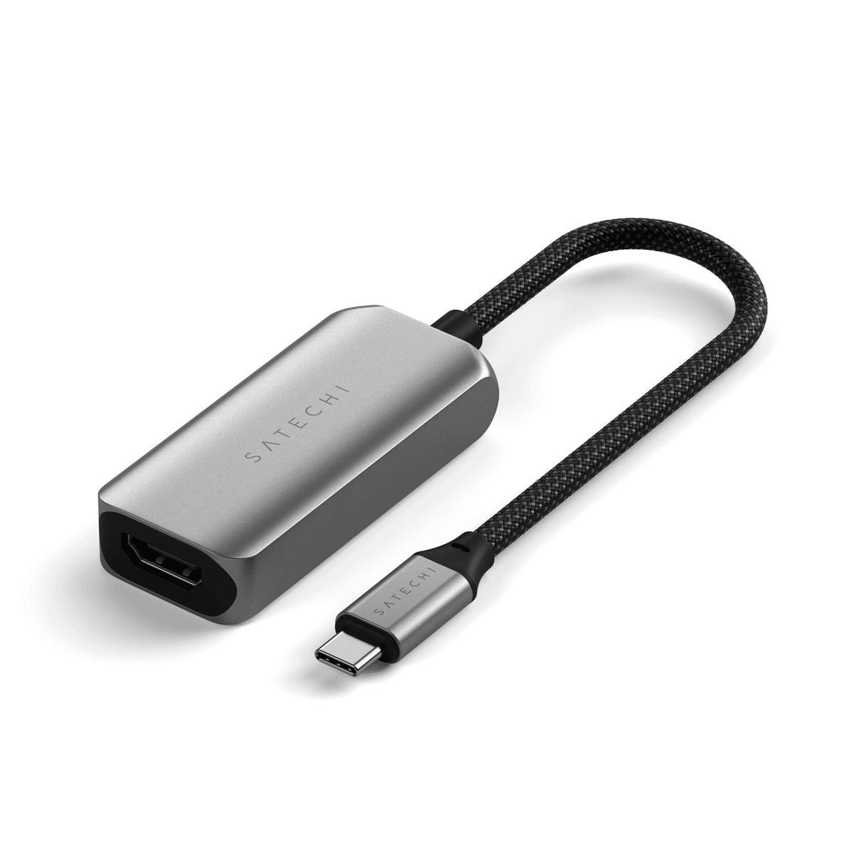 Satechi USB-C To HDMI 2.1 8K Adapter (Mac Devices up to 4K/60Hz, 8K/60Hz, 4K 60Hz/120Hz, 2K/ 40Hz, 1080P/500Hz