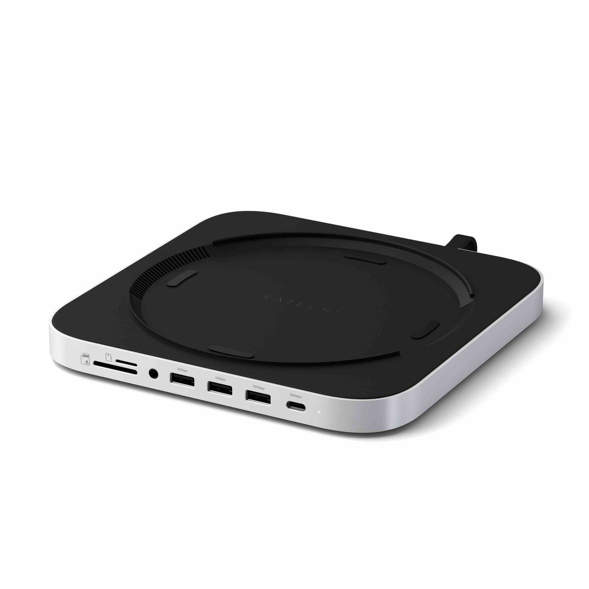 Satechi Stand & Hub For Mac Mini / Studio (1x USB-C 3.2, 1xUSB-A 3.2, 2x USB-A 3.0, 3.5mm Audio,1x Micro/SD