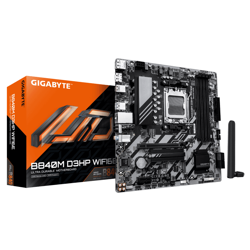 Placa de baza Gigabyte B840M D3HP WIFI6E, Socket AM5, DDR5, Micro-ATX