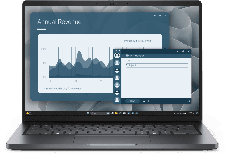 Laptop Business DELL Pro 14, cu procesor AMD Ryzen 5 220, 14'' IPS, 16 GB DDR5, 512 GB, AMD Radeon 740M, Windows 11 Pro