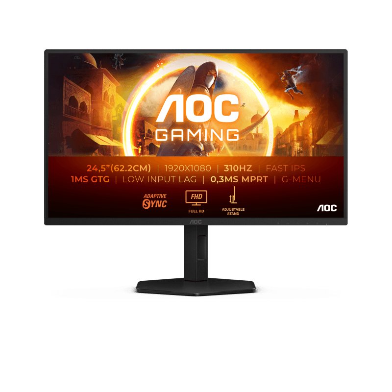 Monitor Gaming AOC 25G4SXU, 24.5", 1920 x 1080 pixeli, Black, Grey, 3 ani Garantie