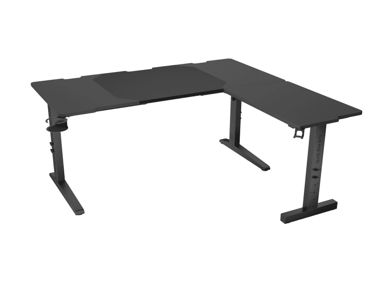 Birou gaming Genesis Holm Modular 160, material metal MDF, reglabil pe inaltime 70 - 90 cm, iluminare RGB