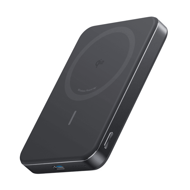 Anker Acumulator extern magnetic wireless MagGo, 10000 mAh, Ultra-Slim, Qi2 15W, negru