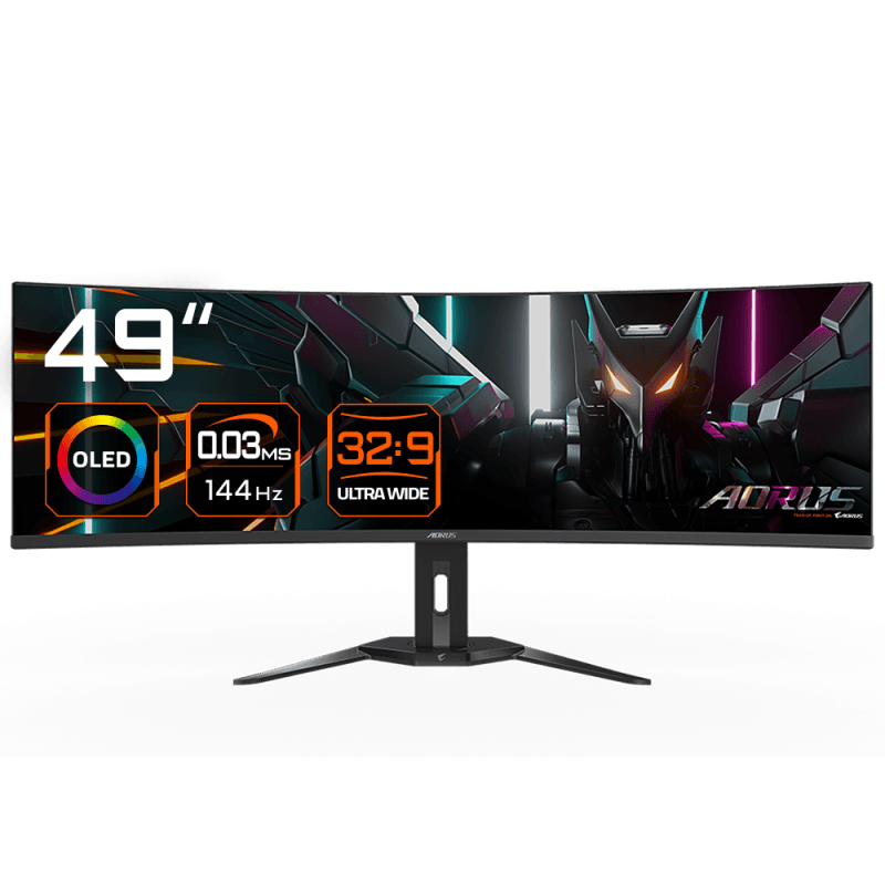 Monitor Consumer GIGABYTE CO49DQ, 49", 5120 x 1440 pixeli, Black, 3 ani Garantie