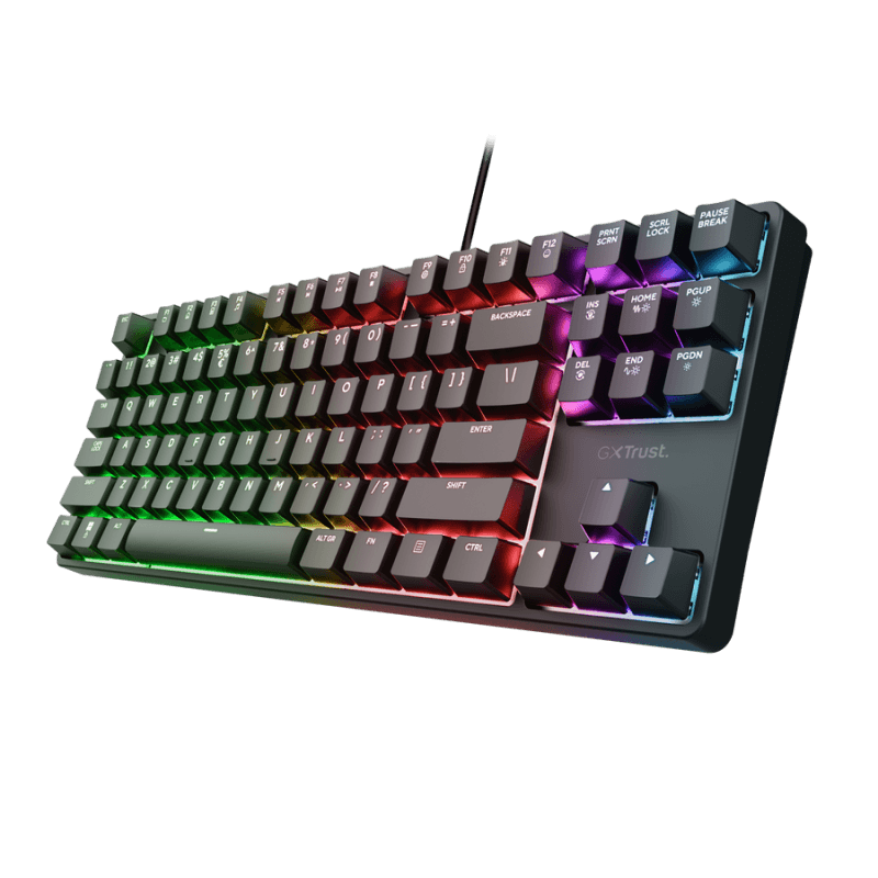 Tastatura Mecanica Gaming Trust GXT 864 Cada, RGB, USB, negru