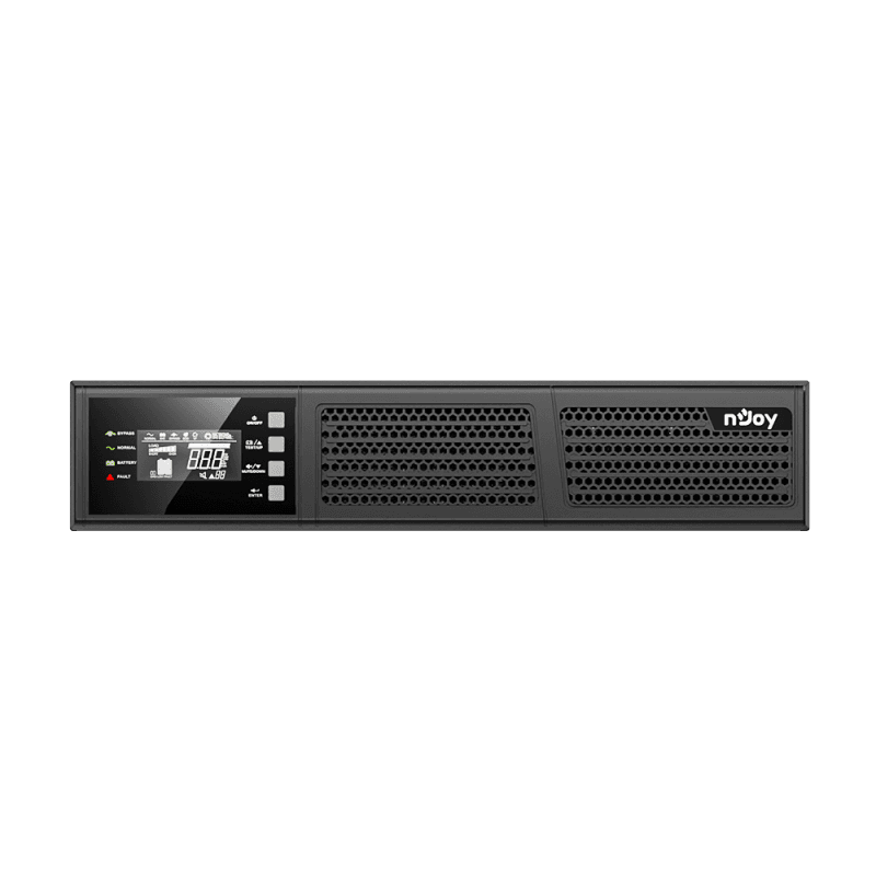 UPS nJoy Runa 3K, 3000VA/2700W, online, dubla conversie, rackabil 2U, ecran LCD