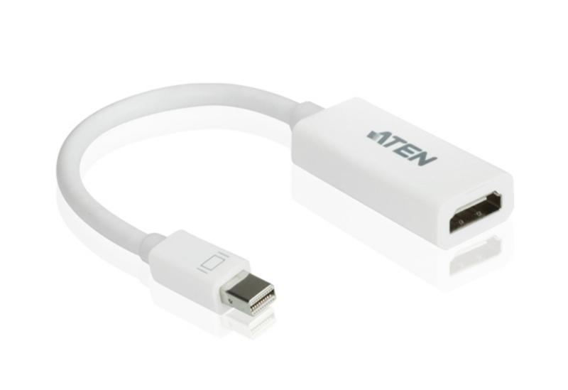 Adaptor ATEN VC980-AT. Conector 1: Mini DisplayPort, Conector 2: HDMI, Conector 1 gen: Tată. Greutate: 17 g