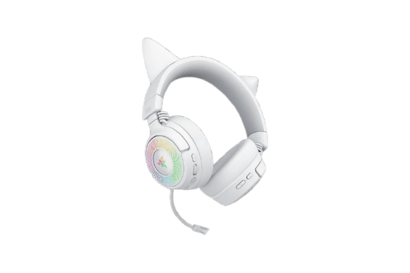 Casti Gaming Head-band Razer Kraken Kitty V3 Pro, Wireless/Wired, Alb