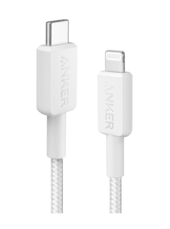 Cablu alimentare si date Anker, USB Type-C (T) la Lightning (T), 0.9m rata transfer 480 Mbps, invelis nylon, braided