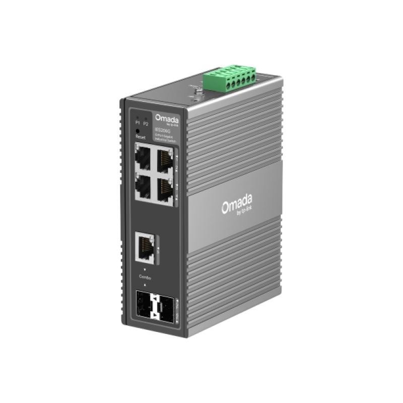 Omada 6-Port Gigabit Industrial Easy Managed Switch 4× Gigabit RJ45 Ports 1× Gigabit RJ45/SFP Combo Slot
