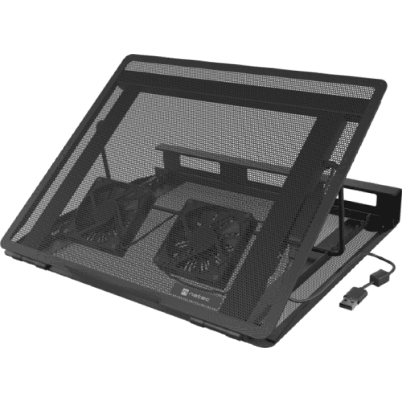 Cooler laptop NATEC TERN 2 PLUS, dimensiune maxima laptop 17.3 ", 2x 80 mm ventilatoare