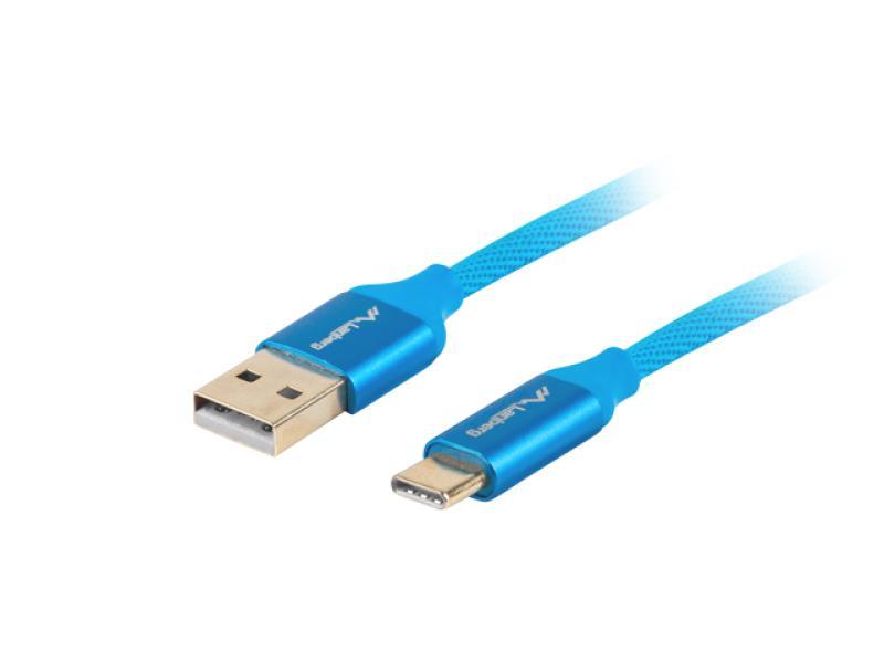 Cablu USB-C(M)  USB-A(M) 2.0 1 m albastru Premium QC 3.0