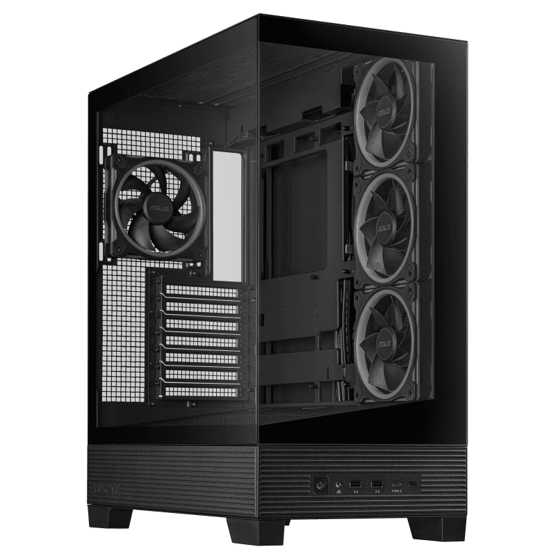 Carcasa ASUS A31 Plus TG ARGB BLACK, Mid Tower, Black