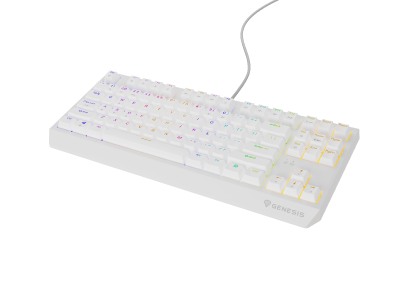 Tastatura Mecanica Gaming Genesis Thor 230 TKL, RGB, USB, Alb