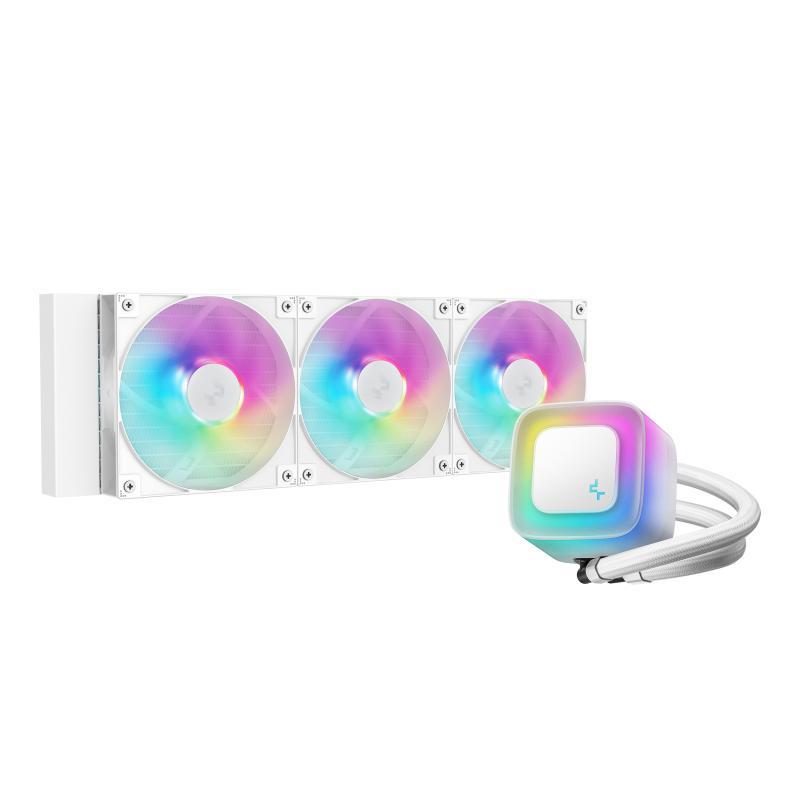 Cooler Procesor DEEPCOOL LE360 WH V2, Lichid, 12 cm, 3 ventilatoare, aRGB