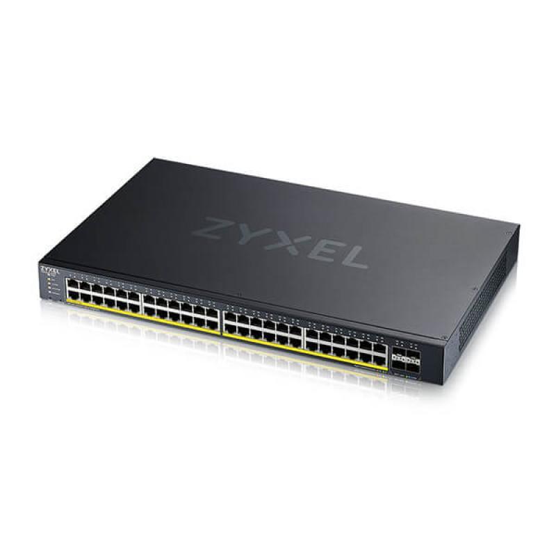Zyxel XGS1935-52HP, 52 Port Lite-L3 Smart Managed PoE Switch, 48x Gigabit PoE and 4x 10G SFP+, hybrid mode