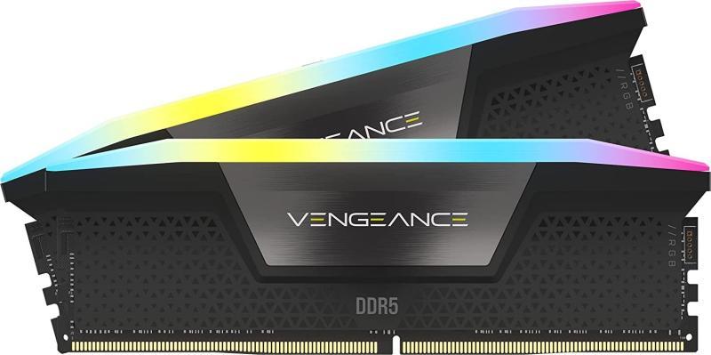 Memorie RAM CORSAIR Vengeance RGB Black, 32GB DDR5, 5200MHz, CL40