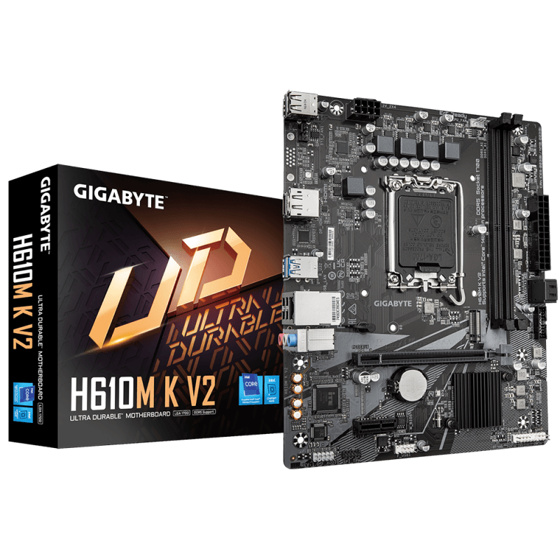 Placa de baza Gigabyte H610M K V2, Socket 1700, DDR5, Micro-ATX