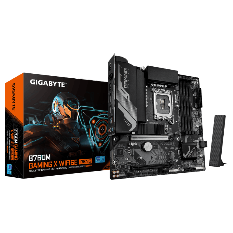 Placa de baza Gigabyte B760M Gaming X WiFi6E Gen5, LGA 1700, DDR5, Micro-ATX
