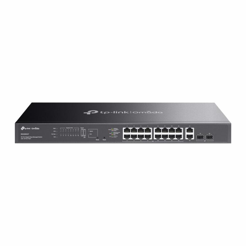 Omada 20-Port Gigabit Easy Managed Switch with 16-Port PoE+ PORT: 16× Gigabit PoE+ Ports, 2x Gigabit Non-PoE Ports