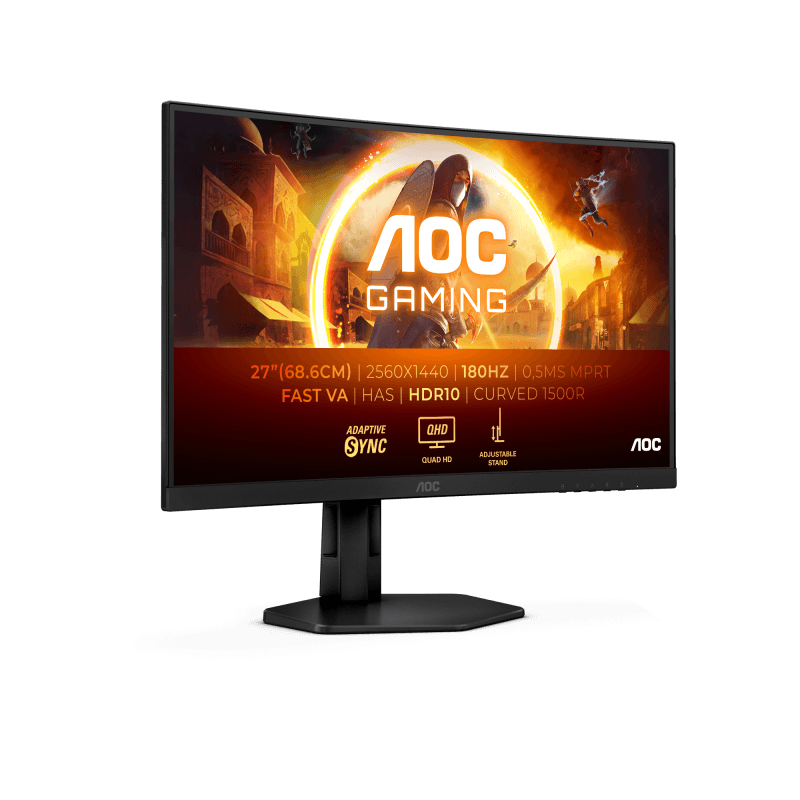 Monitor Consumer AOC CQ27G4X, 27", 2560 x 1440 pixeli, Black, 2 ani Garantie