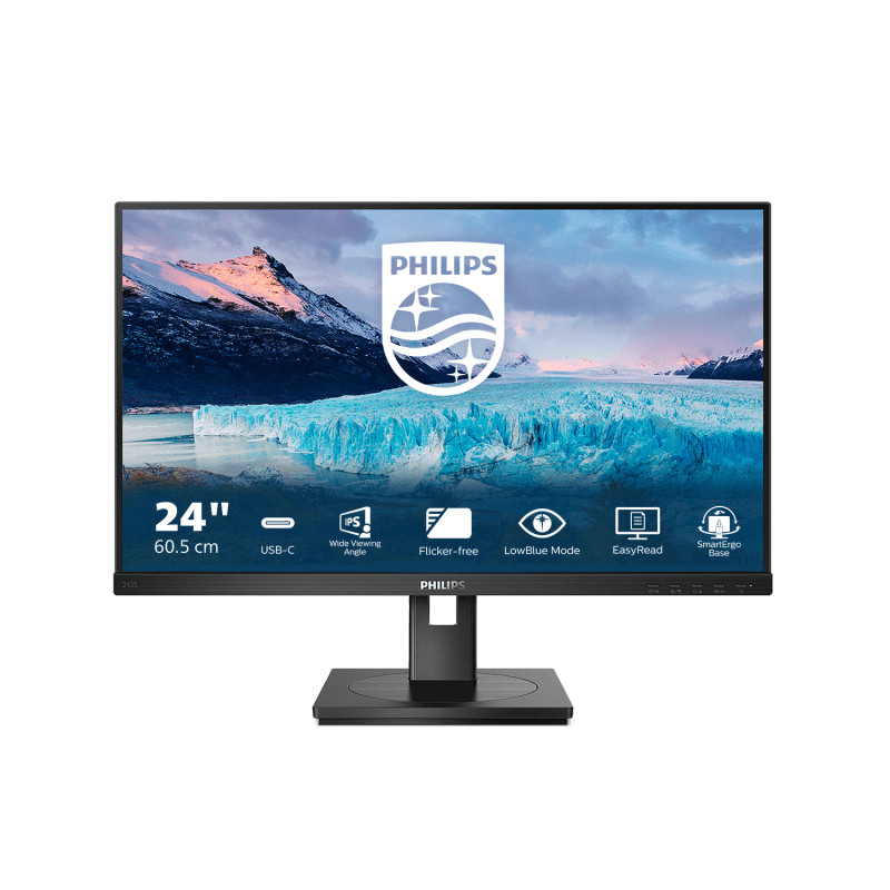 Monitor Consumer Philips 243S1/00, 23.8", 1920 x 1080 pixeli, Black, 3 ani Garantie