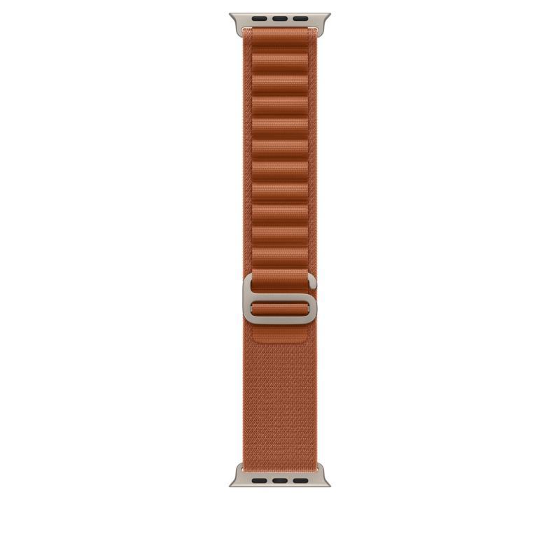 Curea pentru Apple Watch 49mm Terra Cotta Alpine Loop - Medium - Natural TitaniumFinish