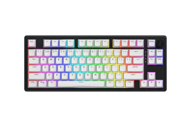 Tastatura Mecanica Gaming HATOR Skyfall Wireless 80, RGB, Wireless, Negru