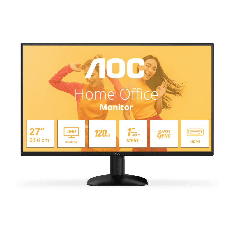 Monitor Consumer AOC Q27B35S3, 27", 2560 x 1440 pixeli, Black, 3 ani Garantie
