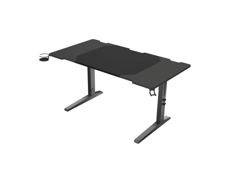 Birou gaming Genesis Holm Modular 140, material metal MDF, reglabil pe inaltime 70 - 90 cm, iluminare RGB