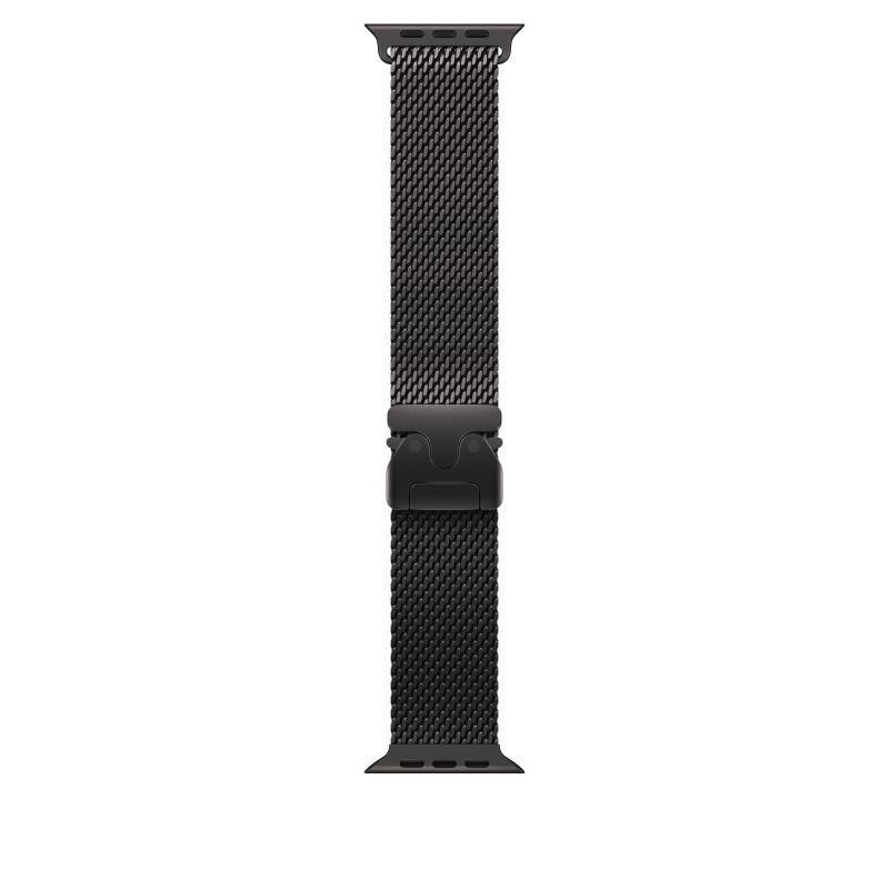 Curea pentru Apple Watch 49mm Black Titanium Milanese Loop - Large