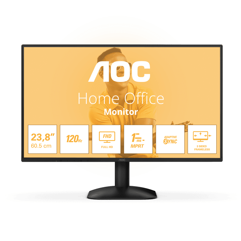 Monitor Consumer AOC 24B31H, 23.8", 1920 x 1080 pixeli, Black, 3 ani Garantie