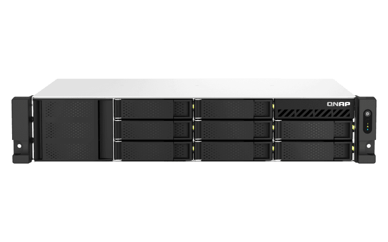 NAS QNAP 873AEU 8-Bay, CPU AMD Ryzen V1000 series V1500B 4C/8T 2.2 GHz, RAM 4GB (1 x 4GB) DDR4 SODIMM  (max. 64GB total