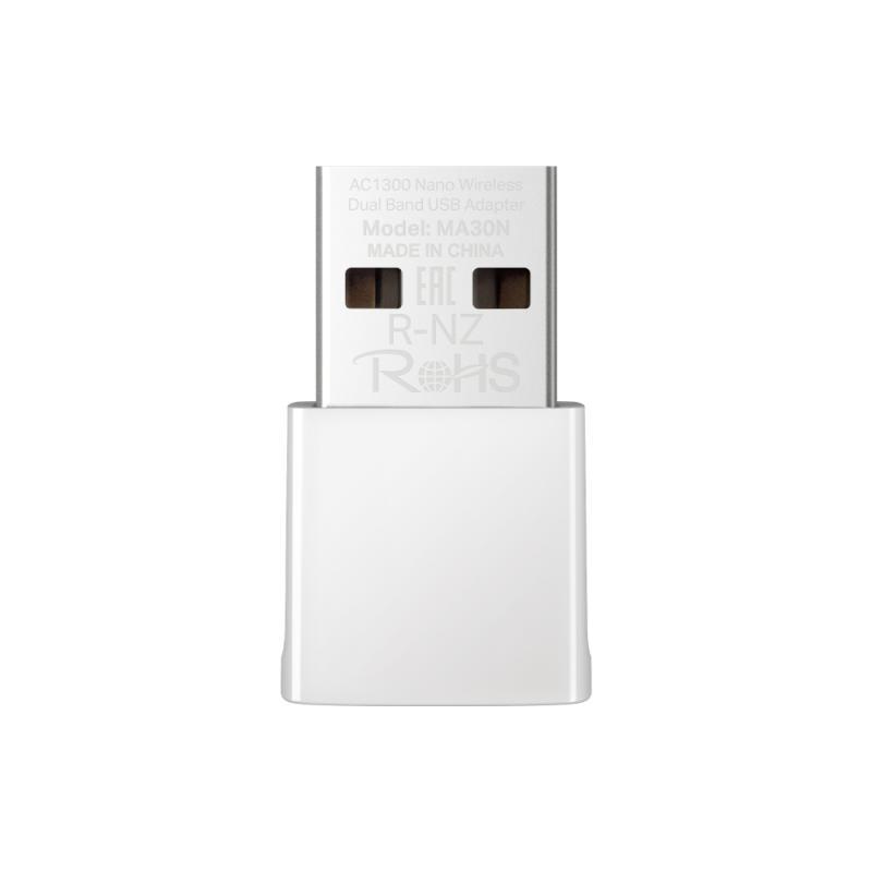 Adaptor Mercusys AC1300 Nano Wireless Dual Band USB, viteza: 400 Mbps at 2.4 GHz + 867 Mbps la 5 GHz, Internal Antennas