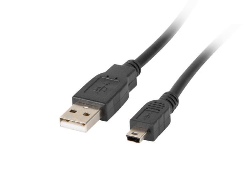 Lanberg CA-USBK-10CC-0003-BK. Cable length: 0.3 m. Connector 1: Mini-USB A, Connector 2: USB A, USB version: USB 2.0