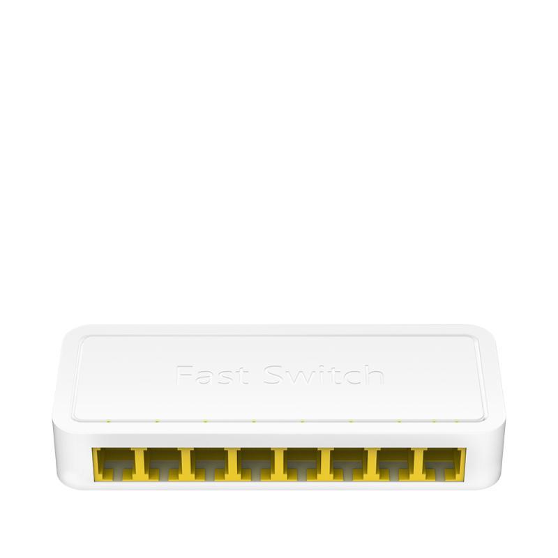 CUDY 8-Port 10/100 Mbps Desktop Switch, 8 10/100M RJ45 Ports, Loop Detection, Desktop Plastic Case, Power Saving