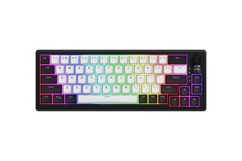 Tastatura Mecanica Gaming HATOR Skyfall 65 MAG ULTIMA 8K wireless, RGB, Wireless, Alb-Negru