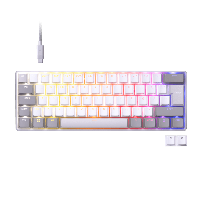 Tastatura Da CORSAIR CLIPPER PRO MINI 60, Nu, Cu fir, Alb