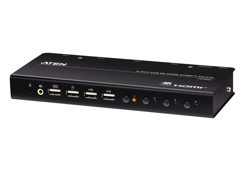 Switch KVM ATEN CS784H. Tastatură de tip port: USB, Mouse tip de port: USB