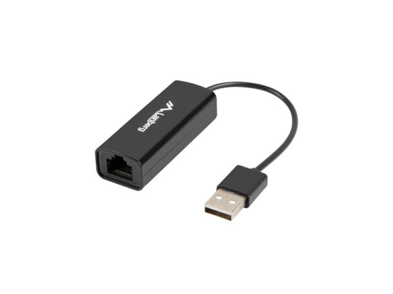 Adaptor rețea USB  RJ45  USB 2.0, 1x RJ45 100 Mb, cu cablu