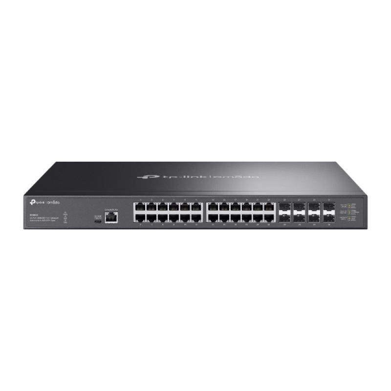 Omada 24-Port 10GBASE-T L2+ Managed Switch with 8 10GE SFP+ Slots PORT: 24× 10G RJ45 Ports, 8× 10G SFP+ Slots