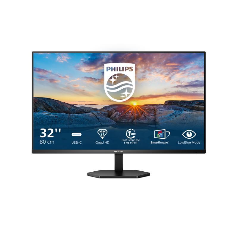 Monitor Consumer Philips 32E1N3600LA/00, 31.5", 2560 x 1440 pixeli, Black, 3 ani Garantie