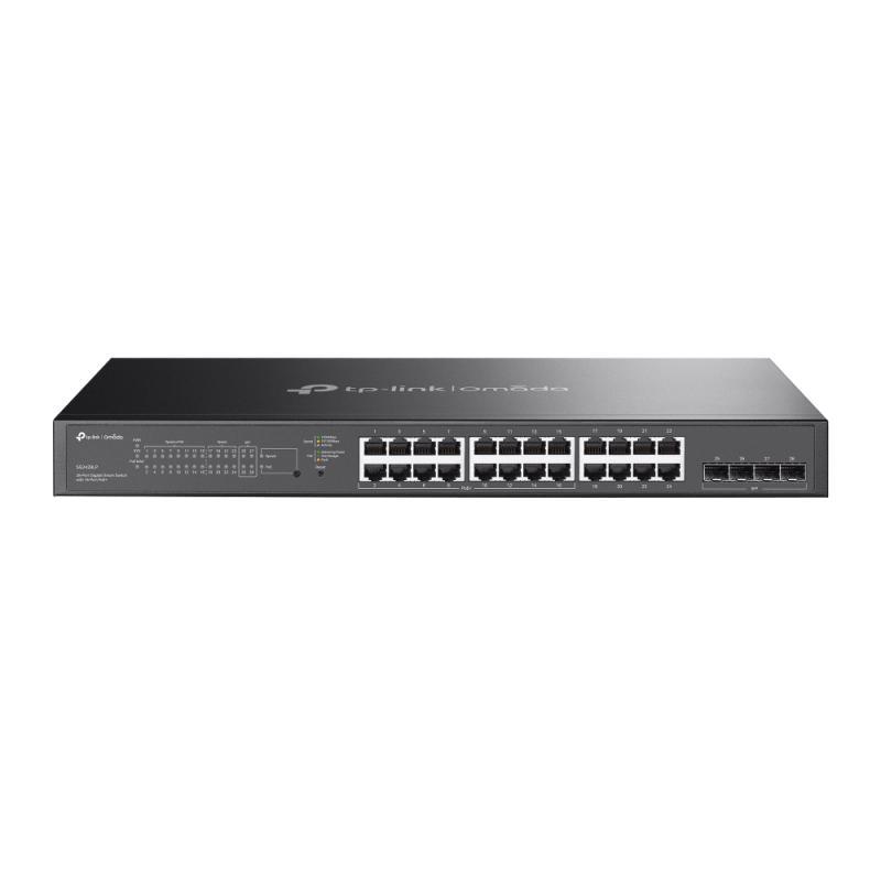 Omada 28-Port Gigabit Smart Switch with 16-Port PoE+ PORT: 24× Gigabit Ports (16×PoE+ and 8× Non-PoE)