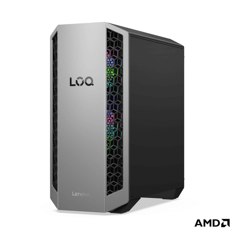 Desktop Gaming Lenovo LOQ Tower 26ADR10 cu procesor AMD AMD Ryzen 7 8745HX pana la 5.1 GHz, 16 GB DDR5, 1TB SSD