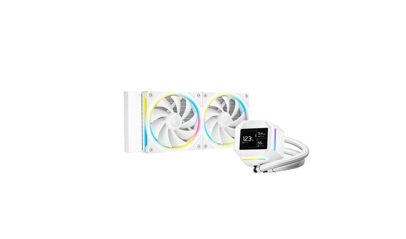 Cooler Procesor DeepCool LM240 WH, Lichid, 12 cm, 2 ventilatoare, aRGB