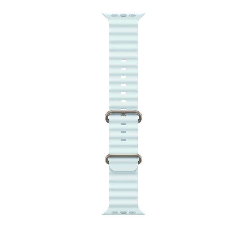 Curea pentru Apple Watch 49mm Ice Blue Ocean Band - Natural Titanium Finish