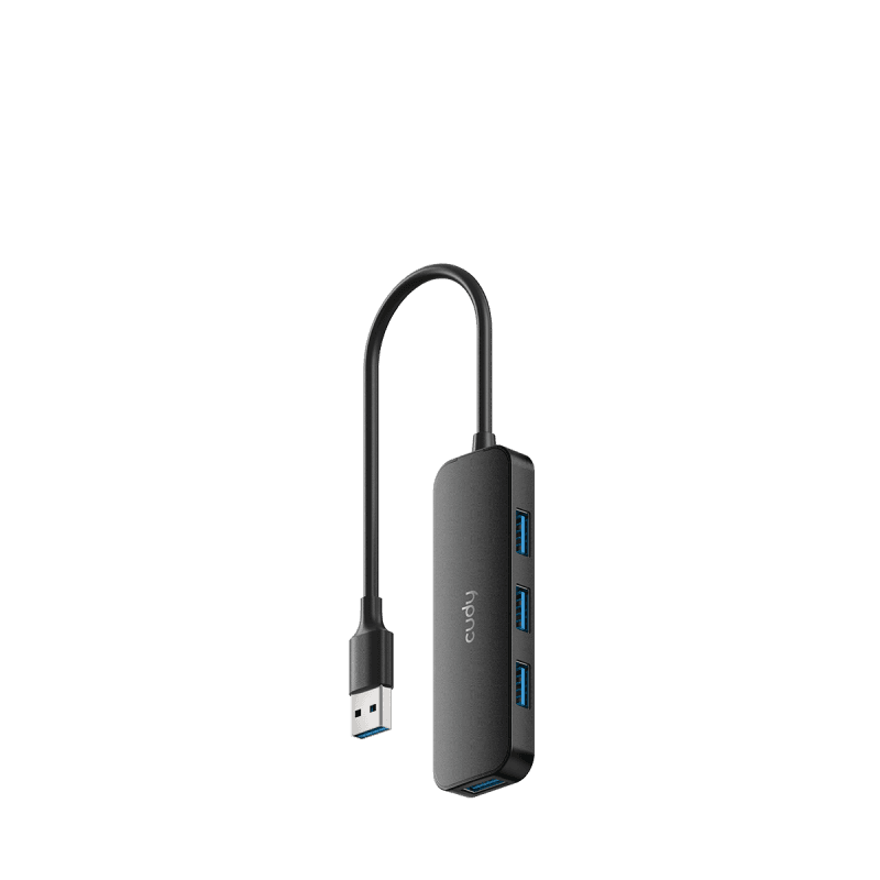 Hub USB CUDY UH40A USB-A, 4 porturi, Negru