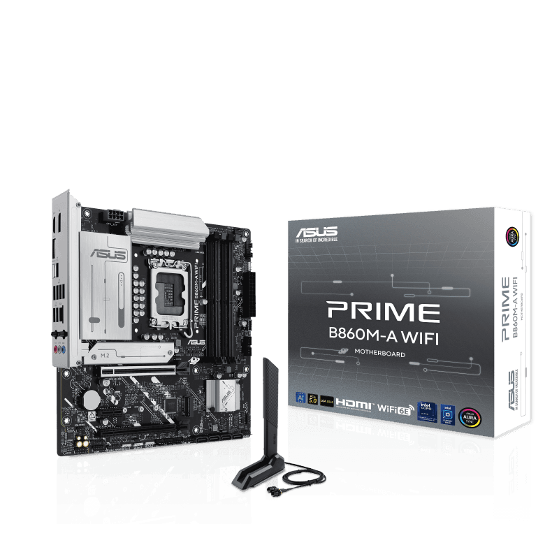 Placa de baza ASUS PRIME B860M-A WIFI, Socket 1851, DDR5, Micro-ATX